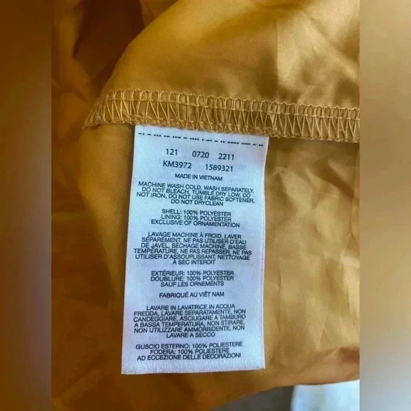 Columbia Mens Windbreaker XL Gold Yellow Hood Flashback Water Resistant Outdoor - Picture 13 of 13